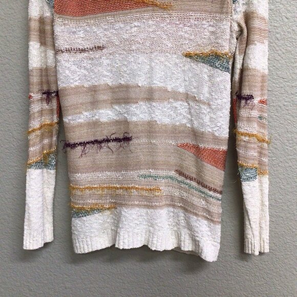 SPARROW ANTHROPOLOGIE Cardigan Sweater Hoodie Size Small Beige Print - Picture 4 of 10